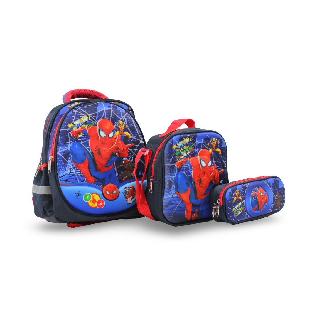School Set Spider-Man Backpack 14 Inches – Navy - Migo