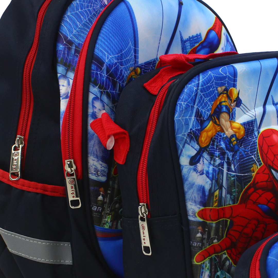 Migo School Set Spider-Man Backpack 14 Inches – Blue