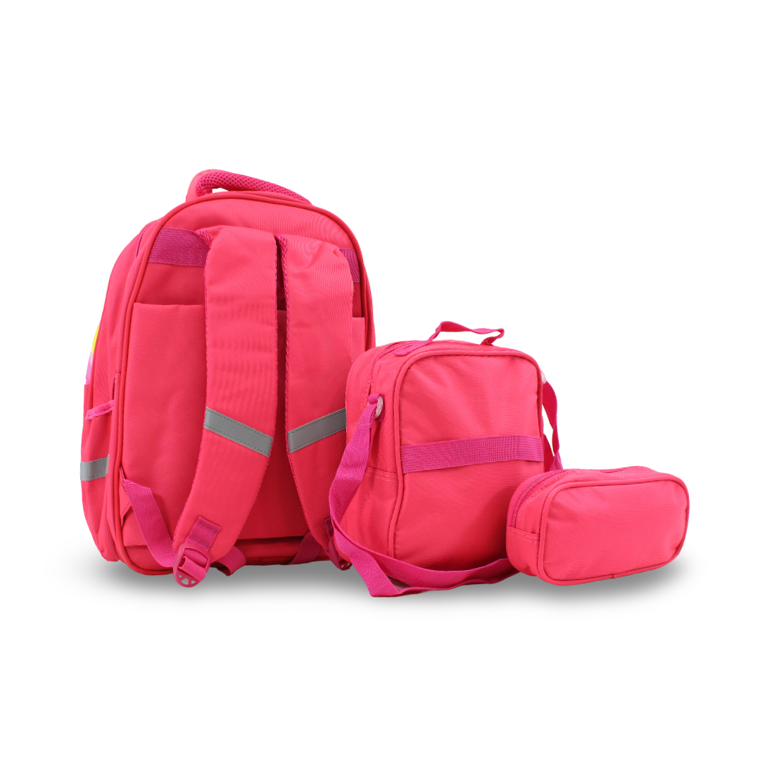 School Set Unicorn Backpack 16 Inches – Watermelon & Fuchsia