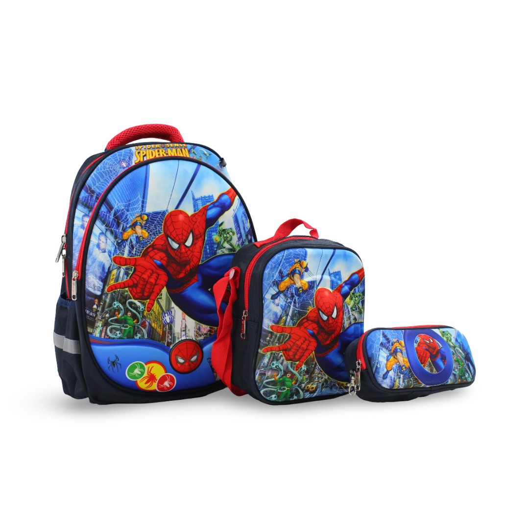 School Set Spider-Man Backpack 16 Inches – Navy - Migo