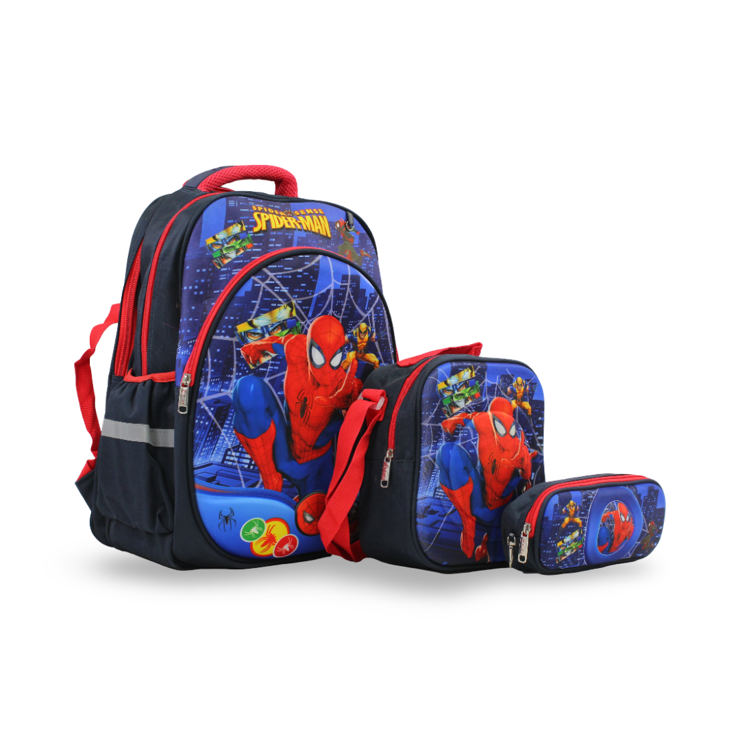 School Set Spider-Man Backpack 18 Inches – Navy - Migo