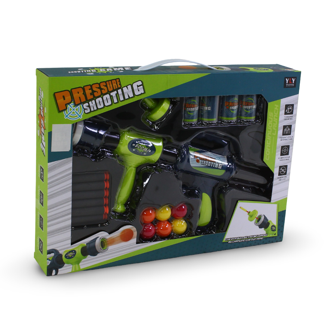 Y&Y Toys Pressure Shooting Game with Foam Bullets Set