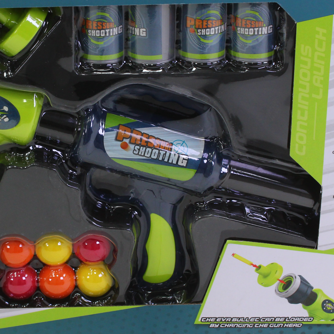 Y&Y Toys Pressure Shooting Game with Foam Bullets Set
