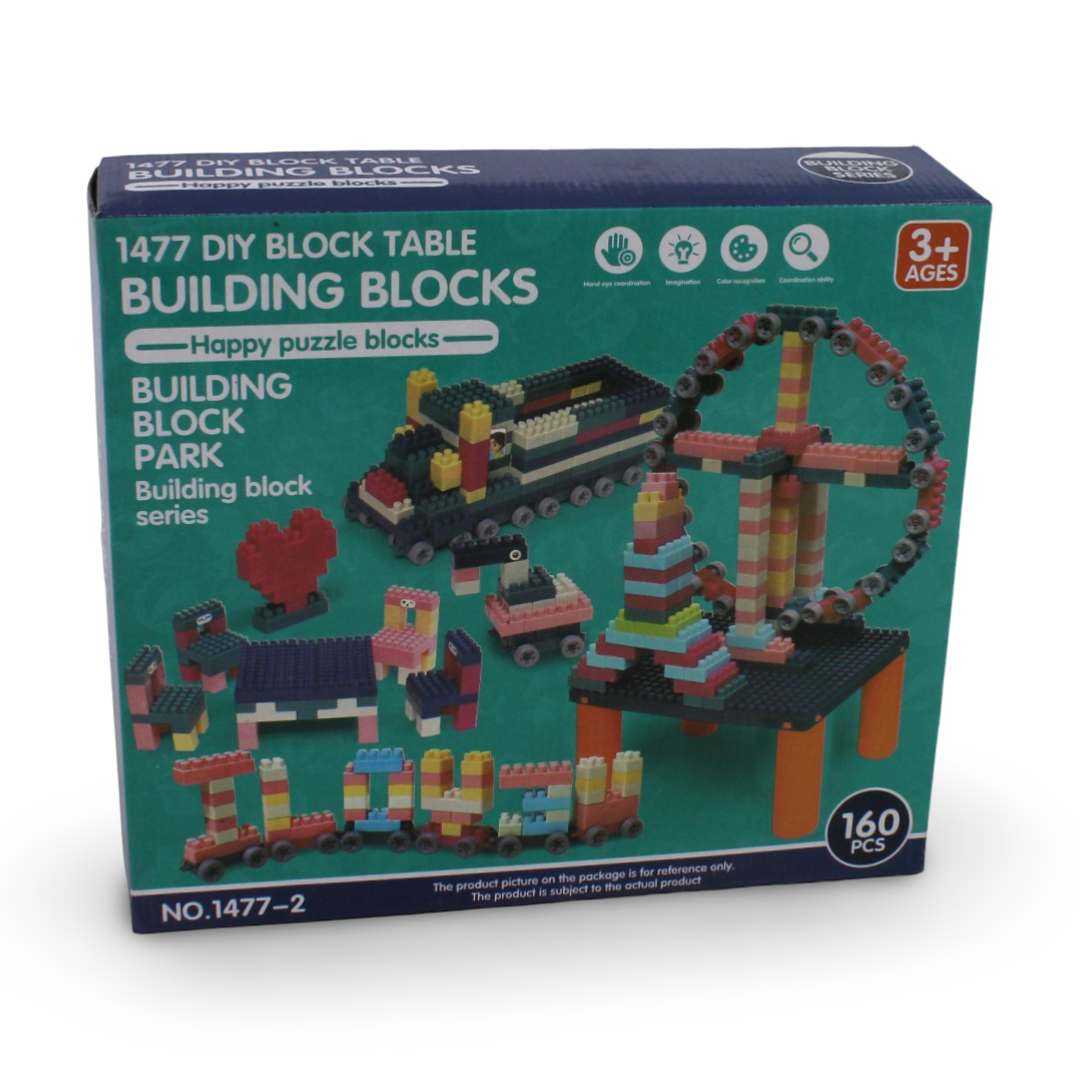DIY Building Blocks Table Set – Building Block Park (160 Pcs)