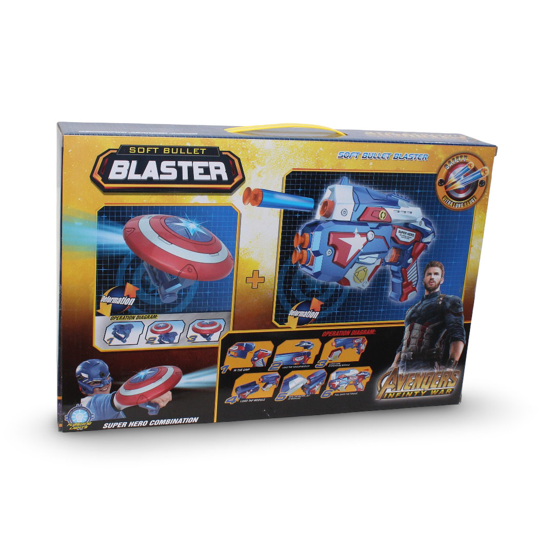 Captain America Soft Bullet Blaster Toy Set