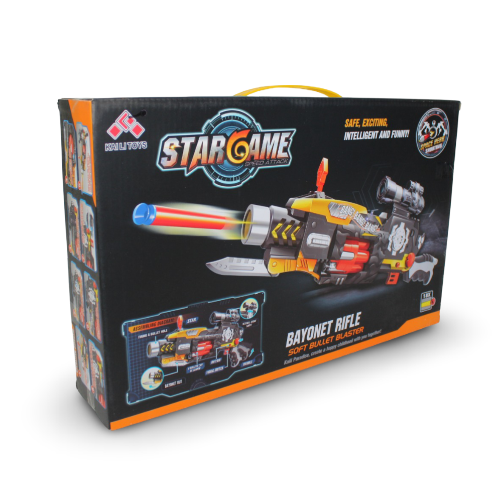 Kaili Toys Star Game Bayonet Rifle Soft Bullet Blaster