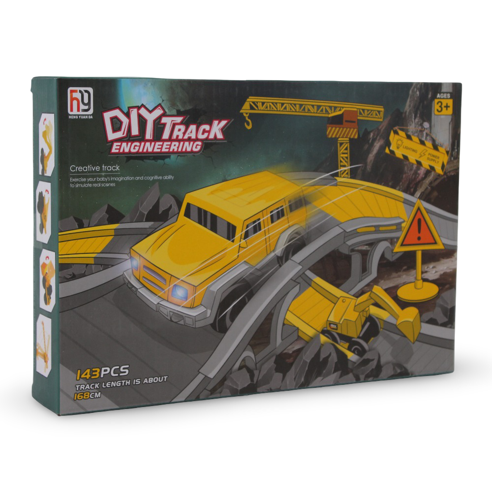 Construction Race Track Set – Build, Race & Explore! - 143 Pcs