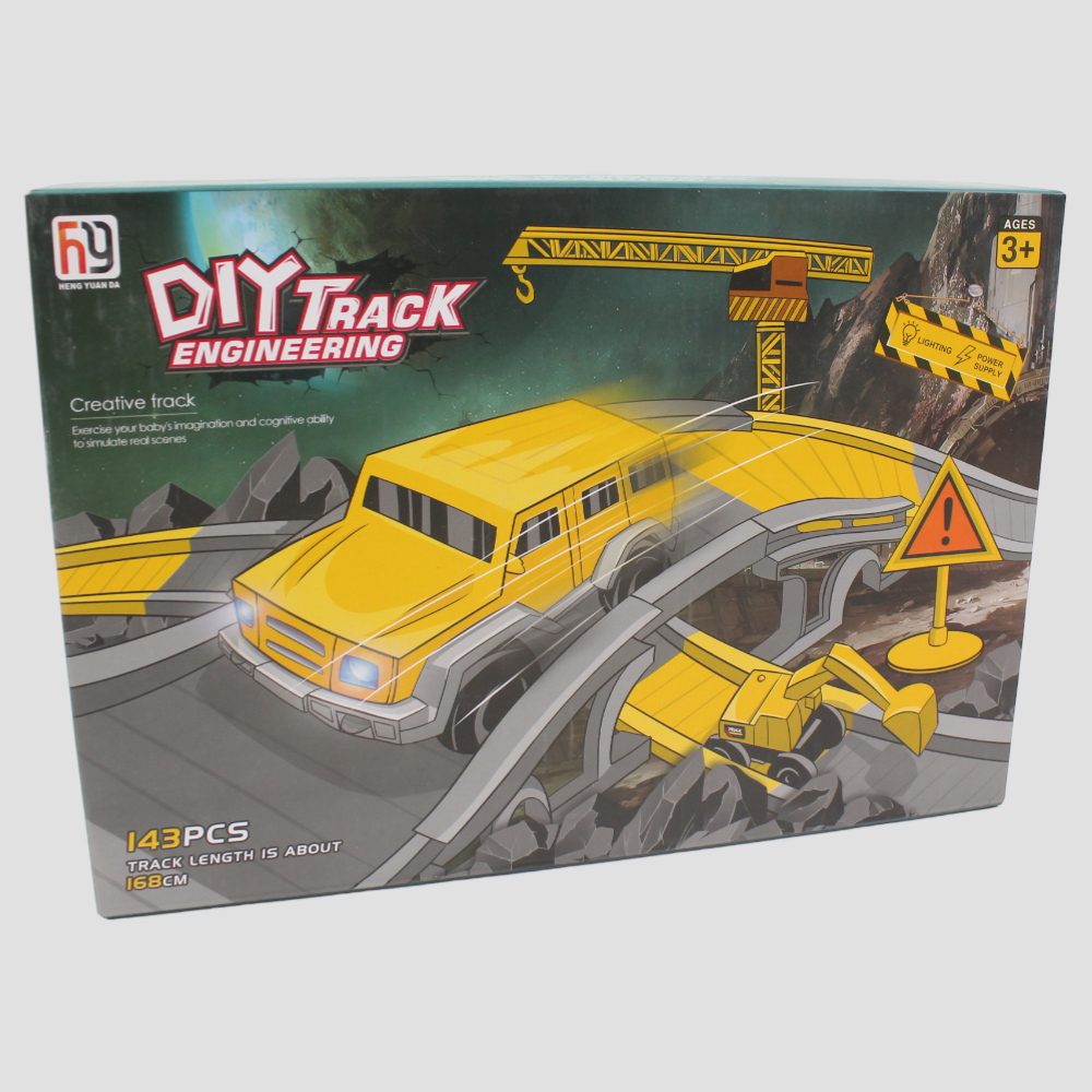 Construction Race Track Set – Build, Race & Explore! - 143 Pcs