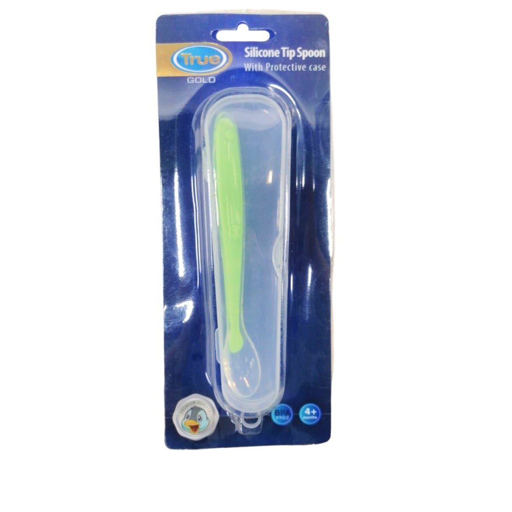 True Silicone Spoon with Storage Case – Green