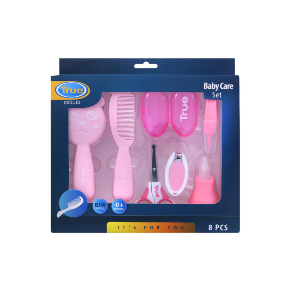 True Gold Baby Care Set 8 Pieces – Pink