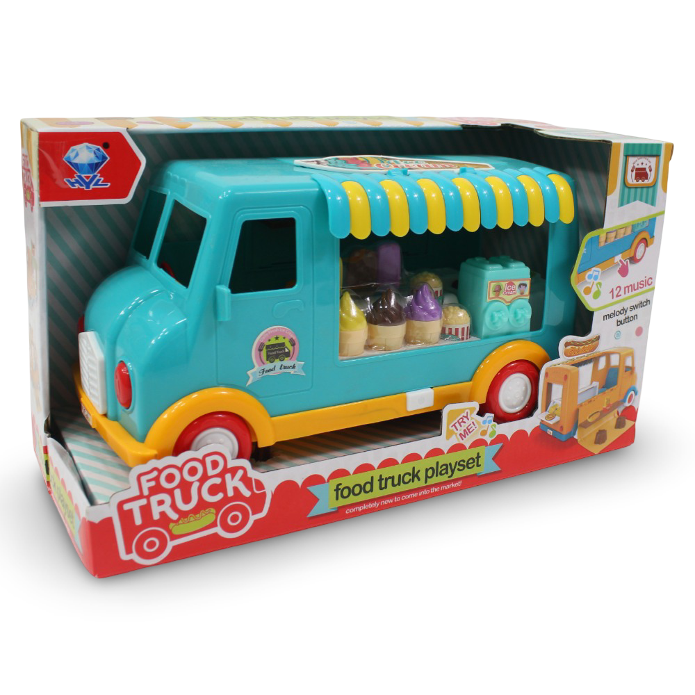 Kids' Fast Food Truck Playset – Pretend Play Toy with Music & Light