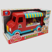 Kids' Fast Food Truck Playset – Pretend Play Toy with Music & Light (Red)