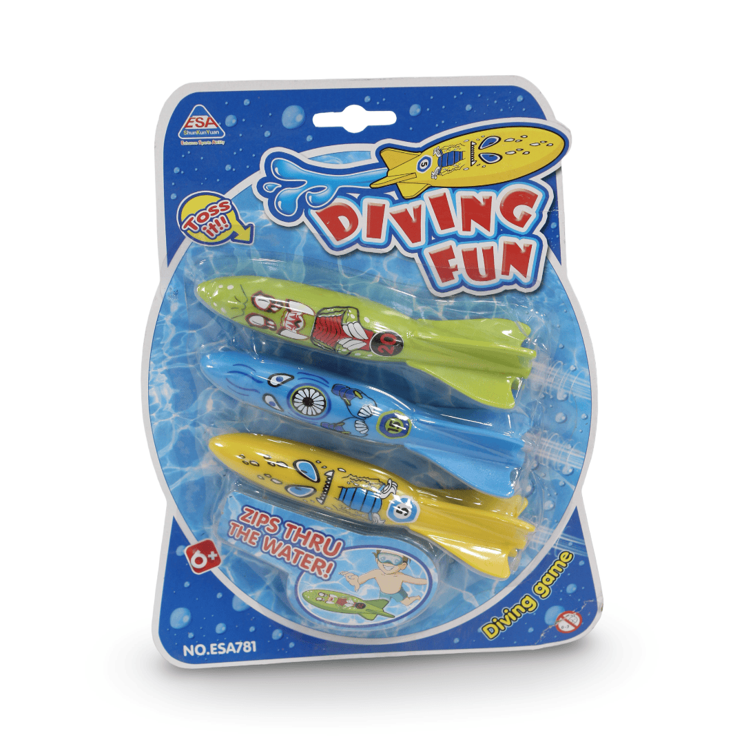 "Diving Fun" Torpedo Toys – 3 Pcs