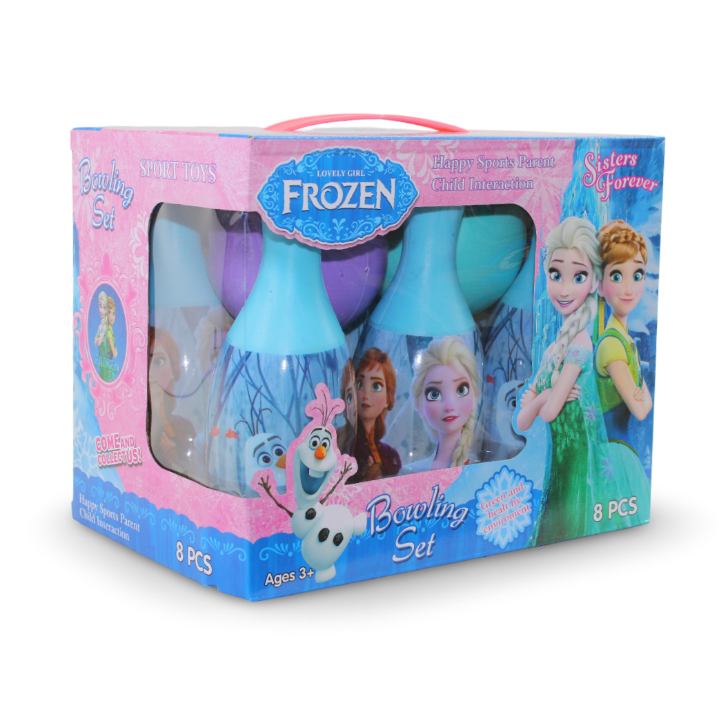 Frozen Plastic Children's Bowling Set – 8 Pcs