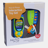 2-Piece Interactive Toy Set – 15 cm Phone & 16 cm Key Chain with Lights