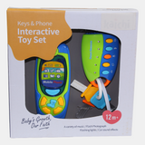2-Piece Interactive Toy Set – 15 cm Phone & 16 cm Key Chain with Lights