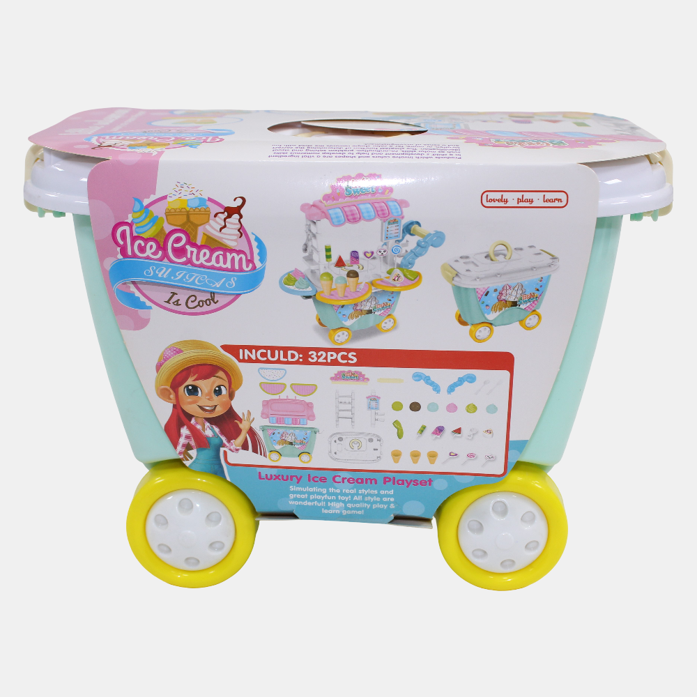 32-Piece Ice Cream Cart Play Set