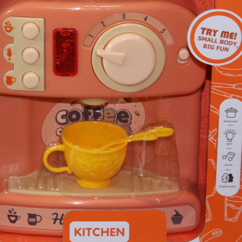 Funny Mini Kitchen Coffee Machine Playset with Sound & Light