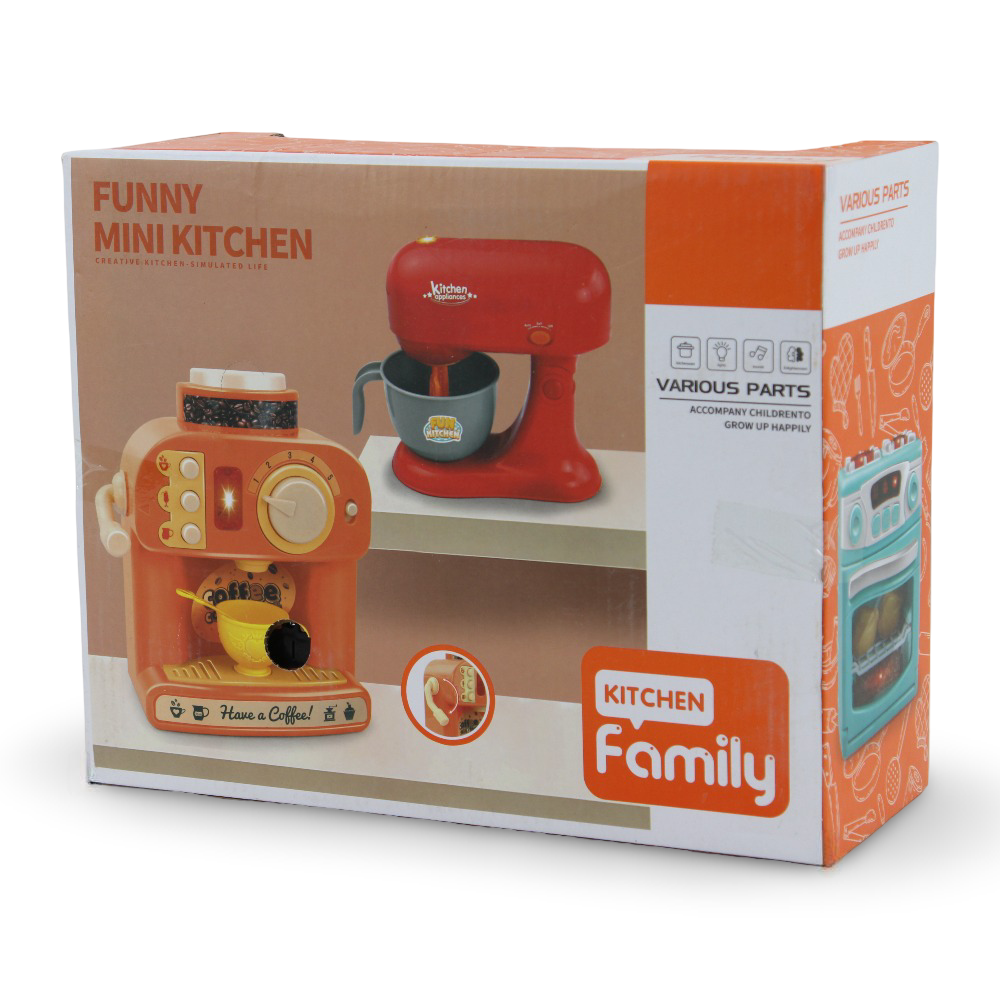 Funny Mini Kitchen Coffee Machine Playset with Sound & Light