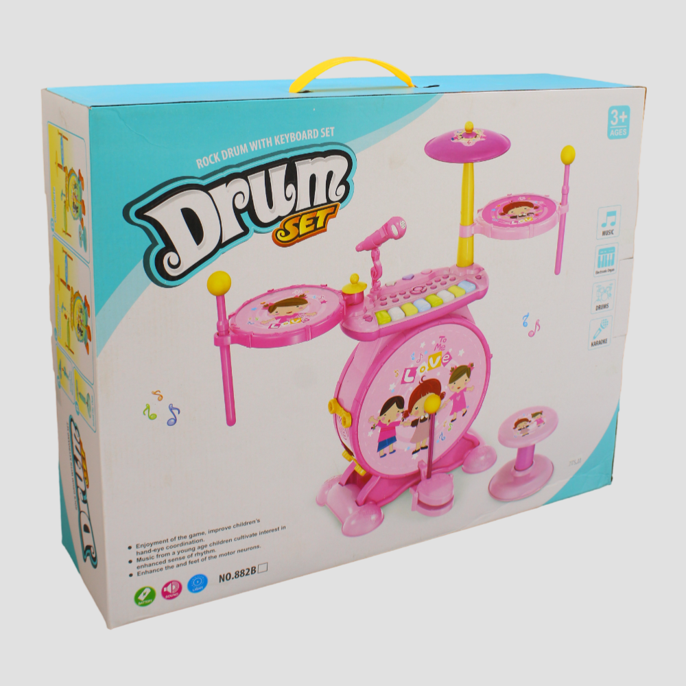 2-in-1 Kids Jazz Drum Set & Electronic Keyboard – Musical Fun for Little Rock Stars