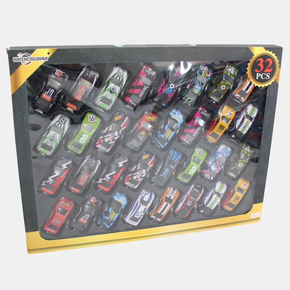 Set of Colorful Toy Cars with Propulsion