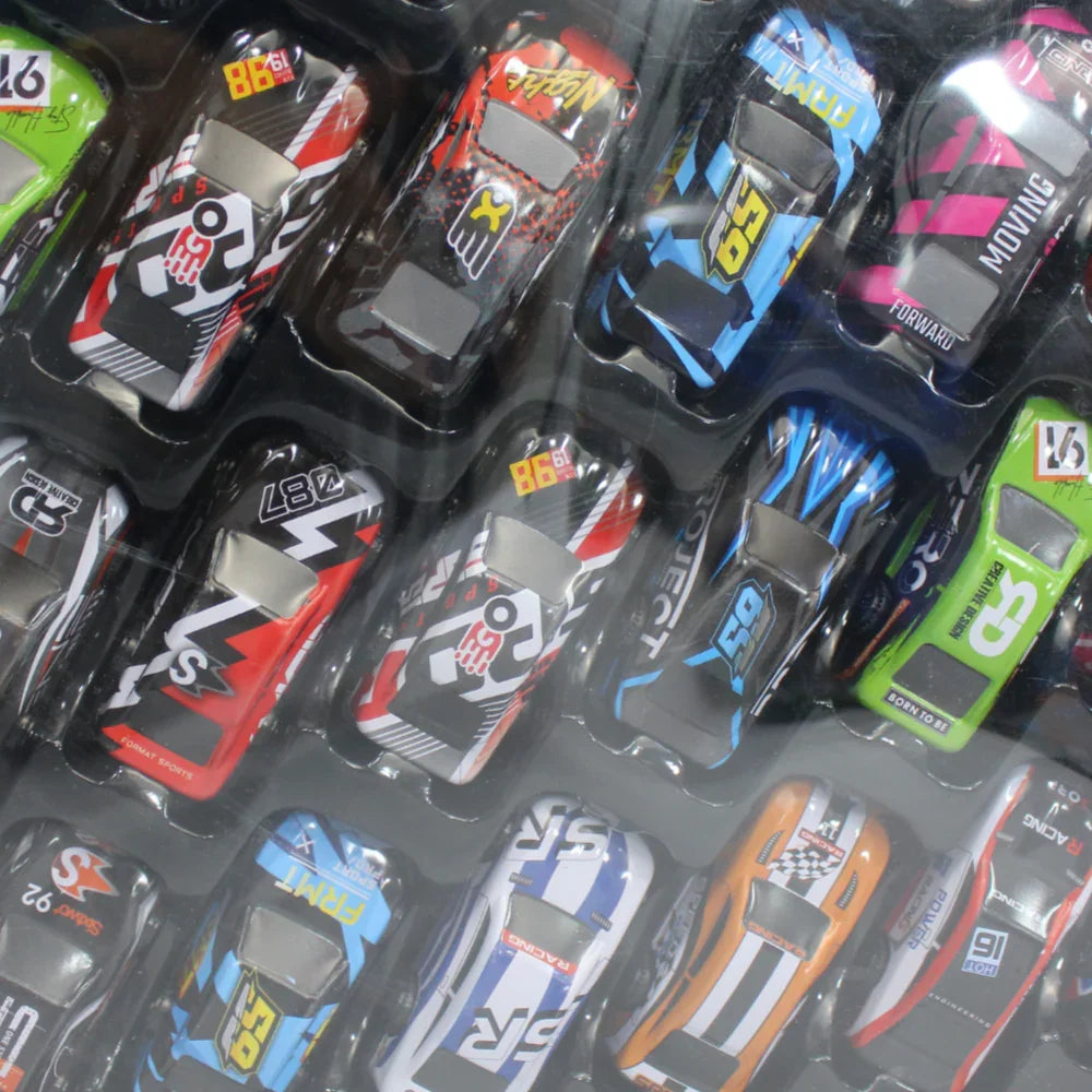 Set of Colorful Toy Cars with Propulsion
