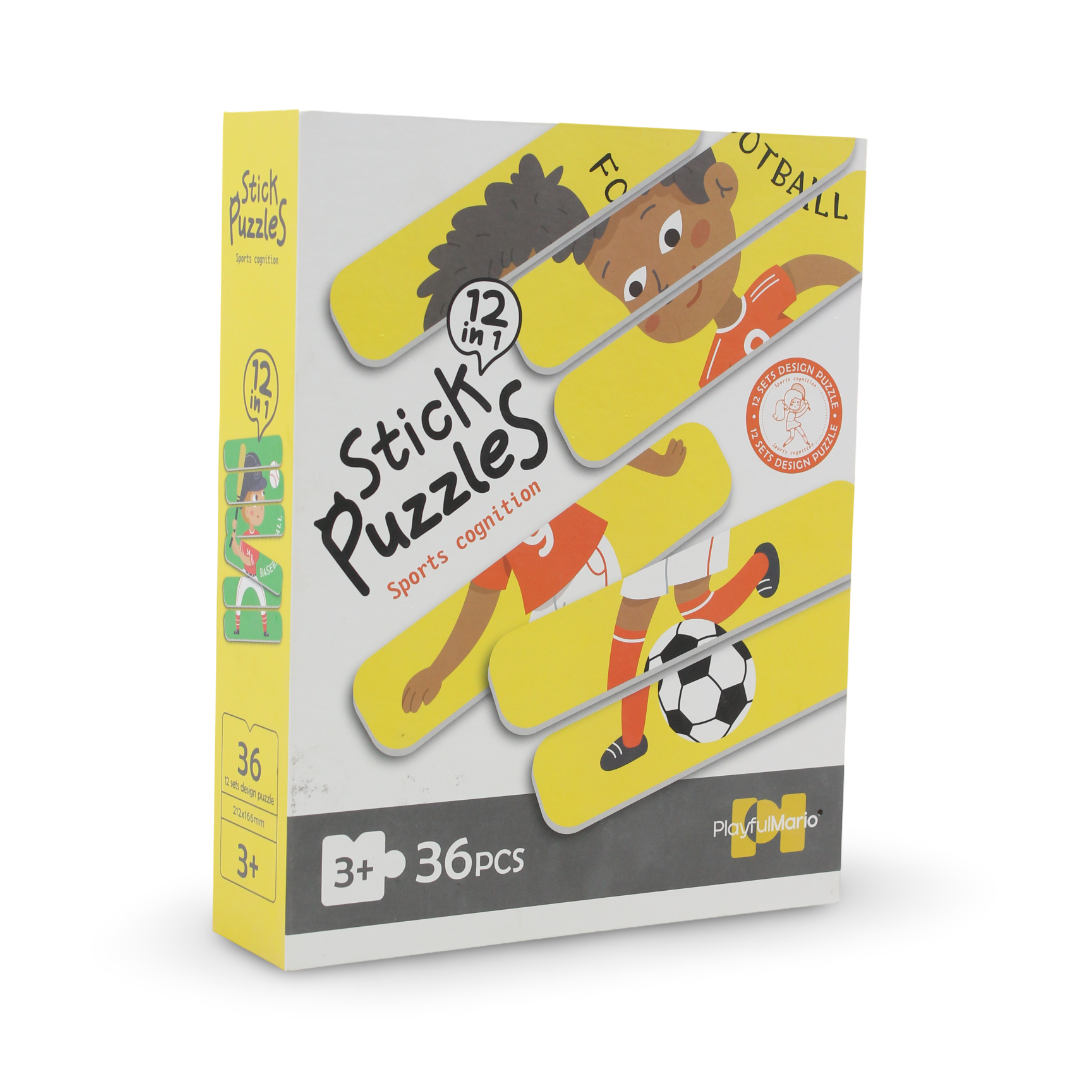 PlayfulMario Sports Stick Puzzle Set – 36 Pcs