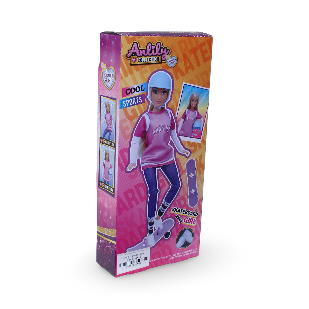 Anlily Collection Skate Board Girl Doll - Toys