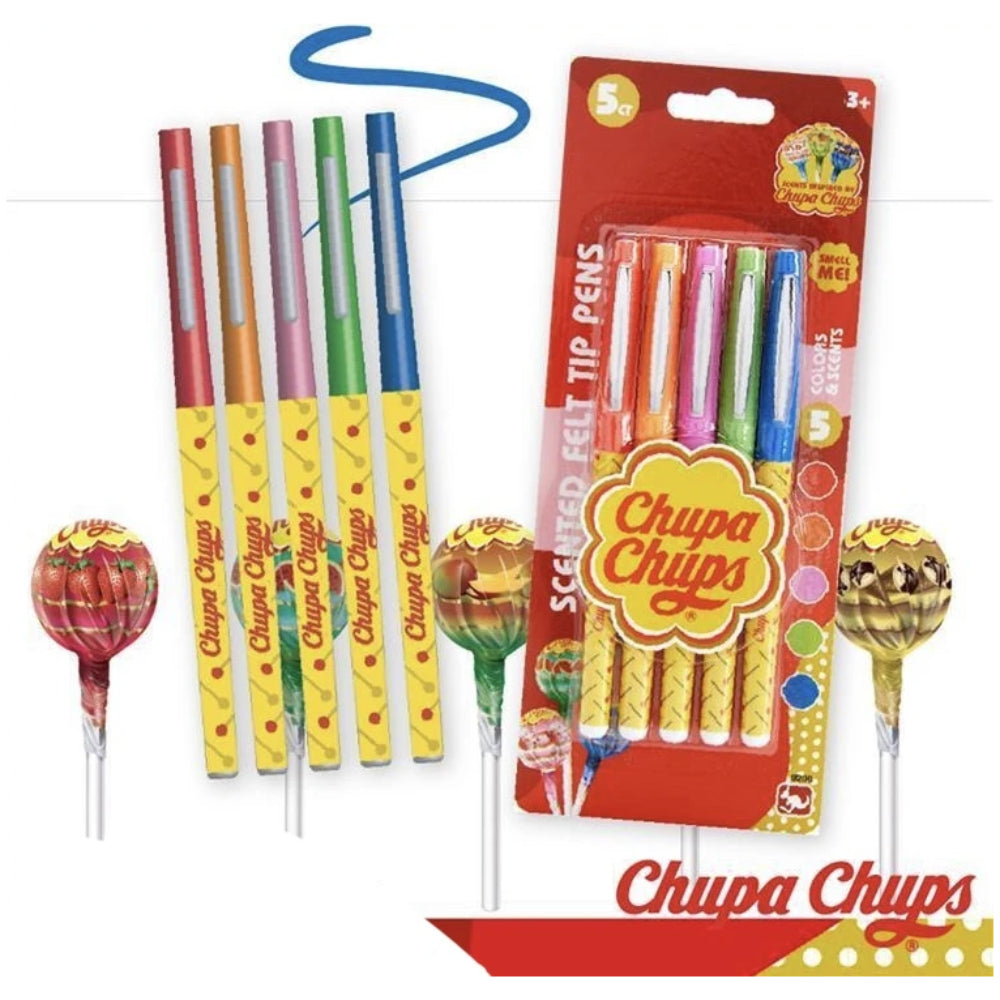 Chupa Chups Scented Felt Tip Pens - 5 Colors