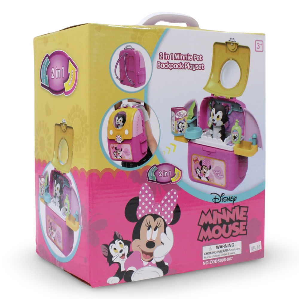 2-in-1 Minnie Mouse Pet Backpack Playset
