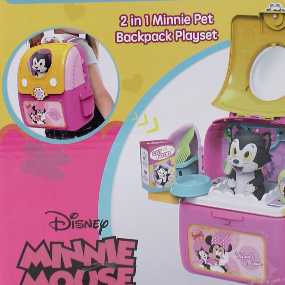 2-in-1 Minnie Mouse Pet Backpack Playset
