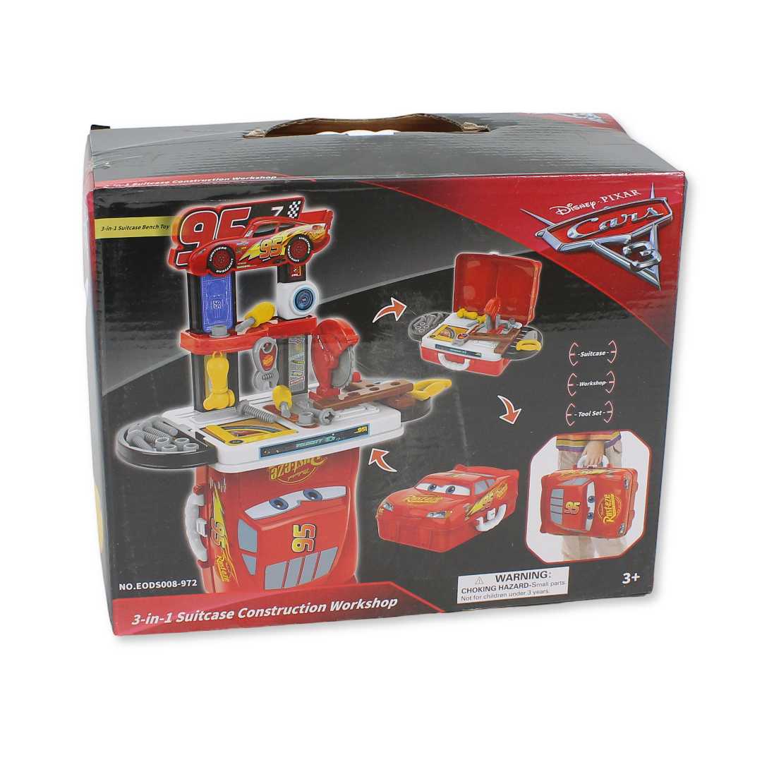 Disney Pixar Cars 3-in-1 Suitcase Construction Workshop Toy Set - Toys - OKO