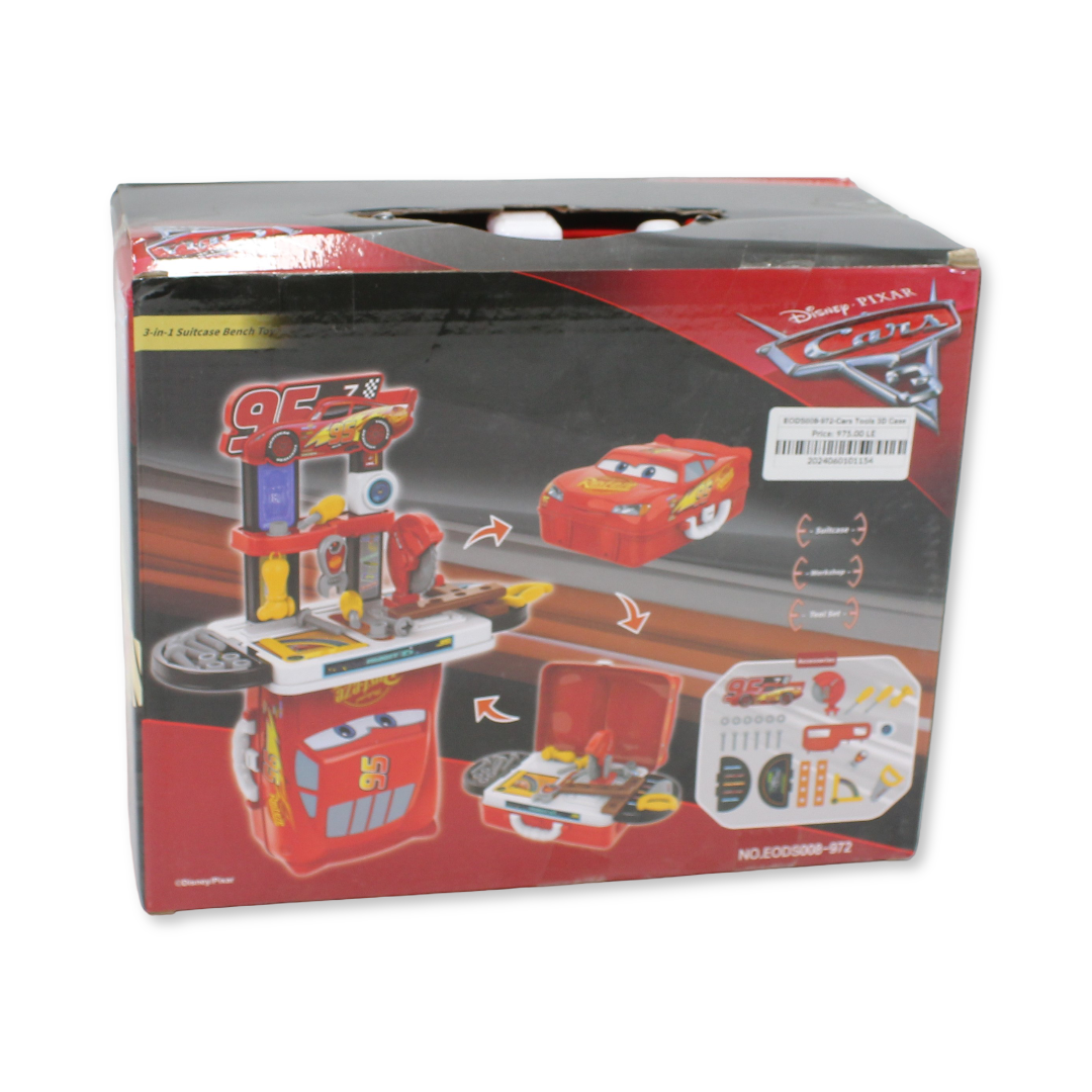 Disney Pixar Cars 3-in-1 Suitcase Construction Workshop Toy Set