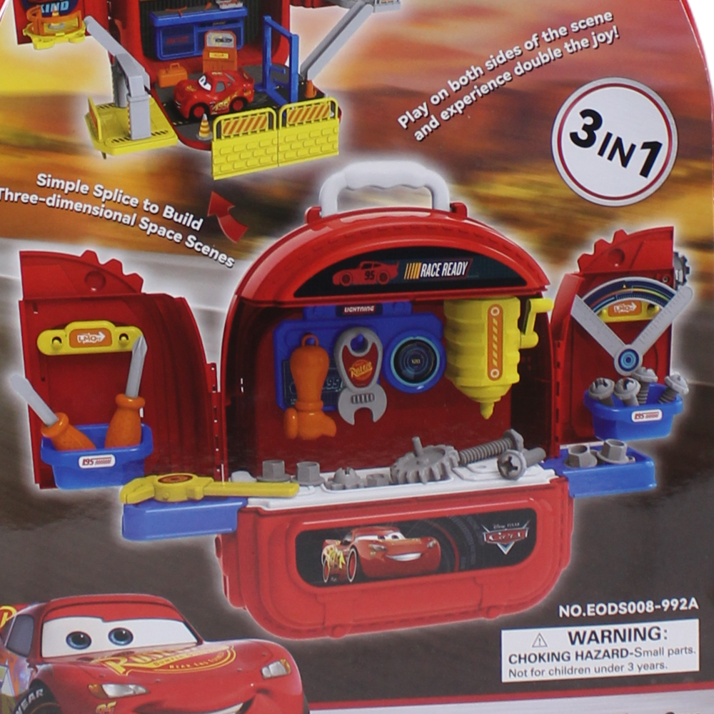 Cars 3-in-1 Tools Set – Pretend Mechanic Workshop and Carry Case