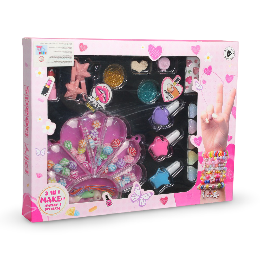 Cosmetic Set (Makeup, Jewelry, and DIY Beads) - Toys - OKO