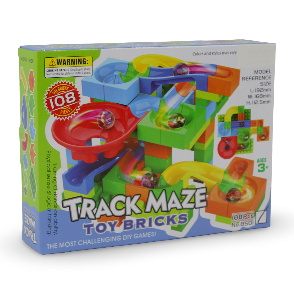 Track Maze Toy Bricks Set – 108 Pieces