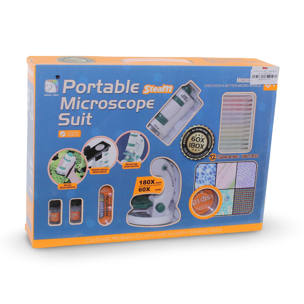Portable Educational Microscope Set 60x and 180x