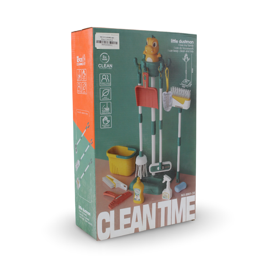 Little Dustman Cleaning Playset – 12 Pcs
