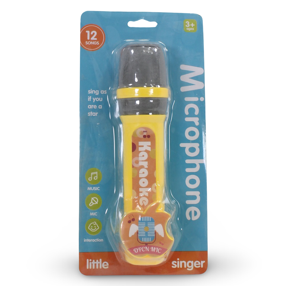 Karaoke Microphone with Music - Yellow