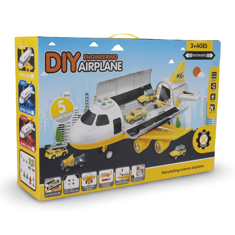 DIY Engineering Airplane Playset with Sound & Light