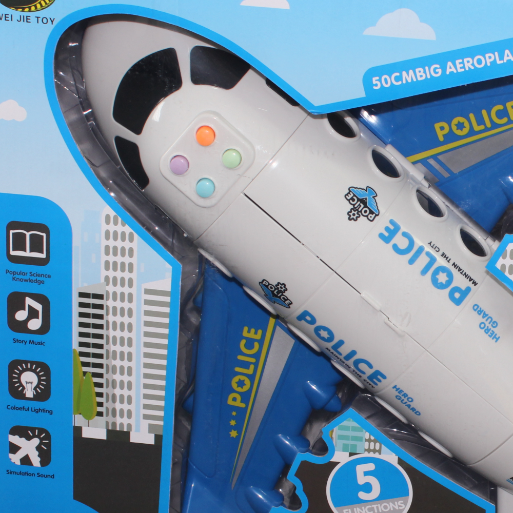 DIY Police Airplane Playset with Sound & Light