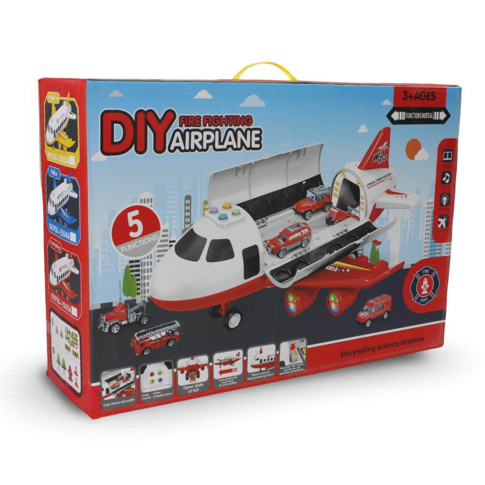 DIY Fire Fighting Airplane Playset with Sound & Light