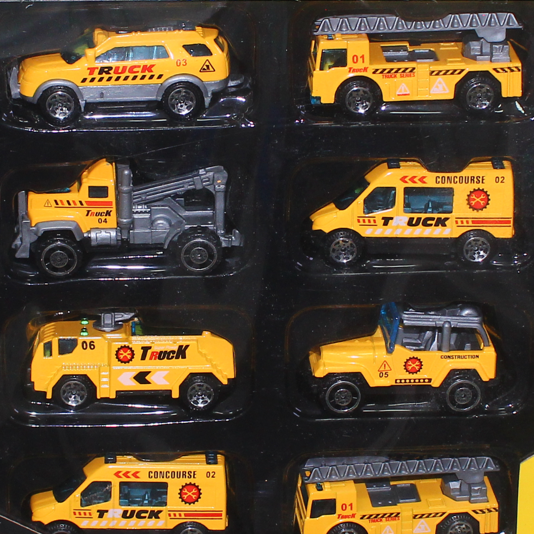 City Engineering Vehicle Set 1:64 Scale – 15 Pcs