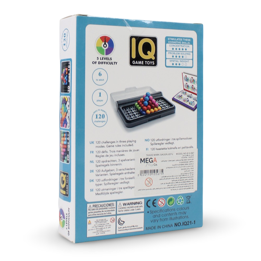 IQ Game Toys 1 Player Puzzle Game - 120 Challenges