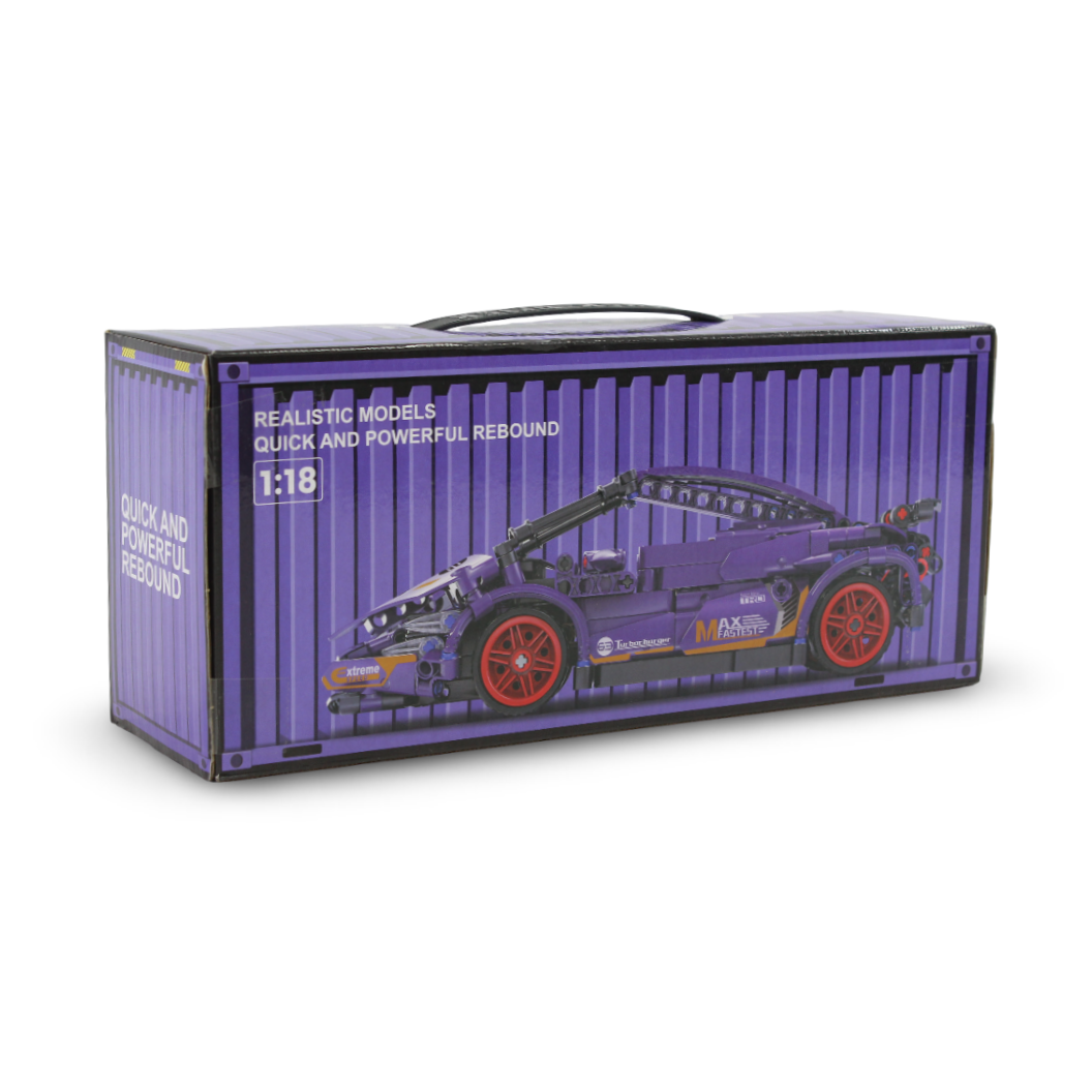 Supercar Realistic Models Sports Car Building Set – Purple