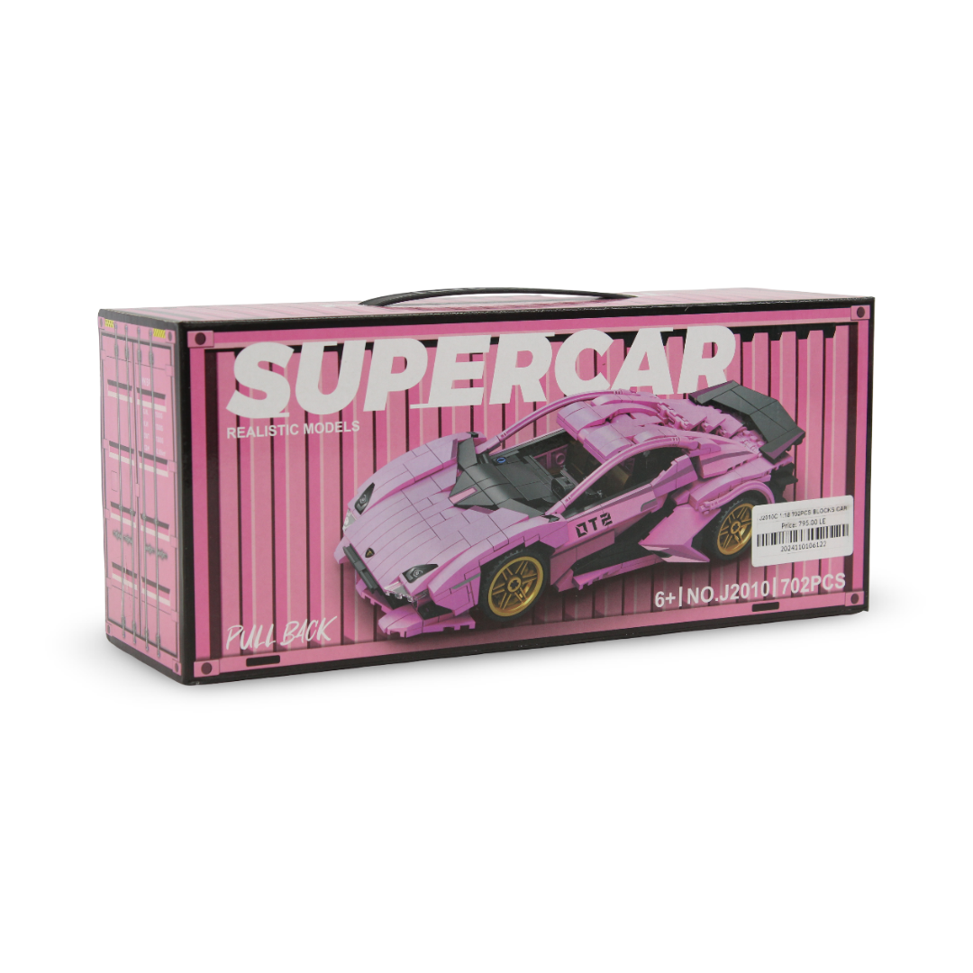 Supercar Realistic Models Sports Car Building Set – Pink