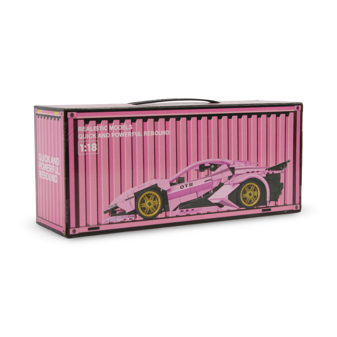Supercar Realistic Models Sports Car Building Set – Pink