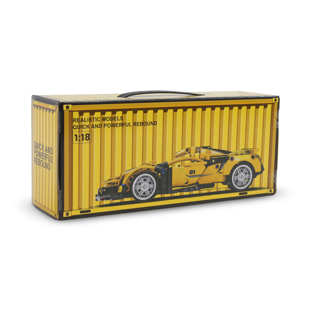 Supercar Realistic Models Sports Car Building Set – Yellow