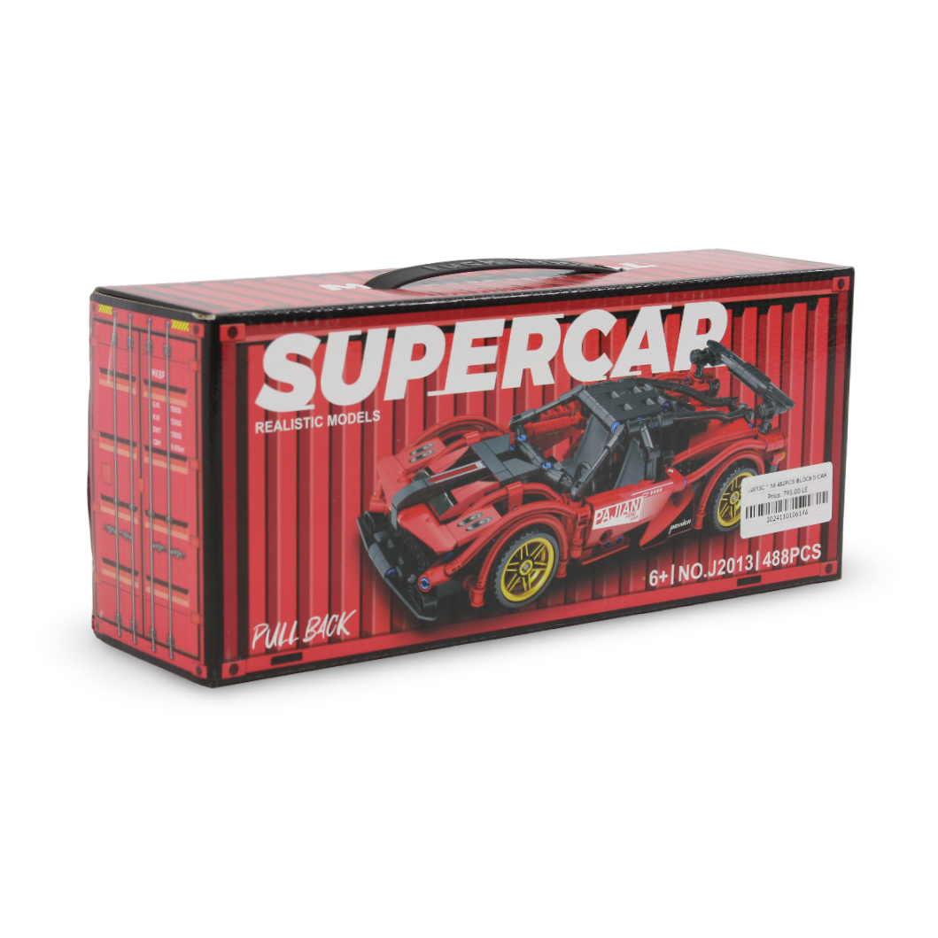Supercar Realistic Models Sports Car Building Set – Red
