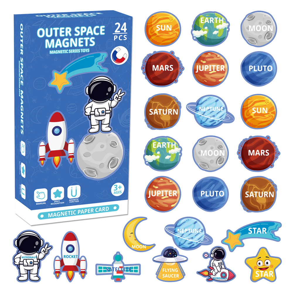 Outer Space Fridge Magnets – 24 Pieces